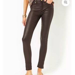 Lilly Pulitzer Eagan Mocha Coated jeans